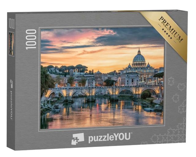 Puzzle de 1000 pièces « Coucher de soleil sur Rome, Italie »