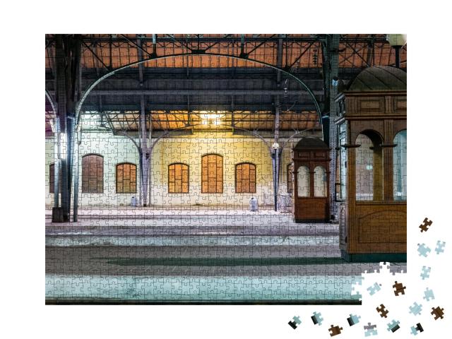Puzzle de 1000 pièces « Gare de nuit »