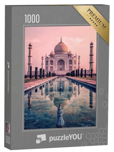Puzzle de 1000 pièces « Taj Mahal dans la lumière du lever de soleil, Agra, Inde »
