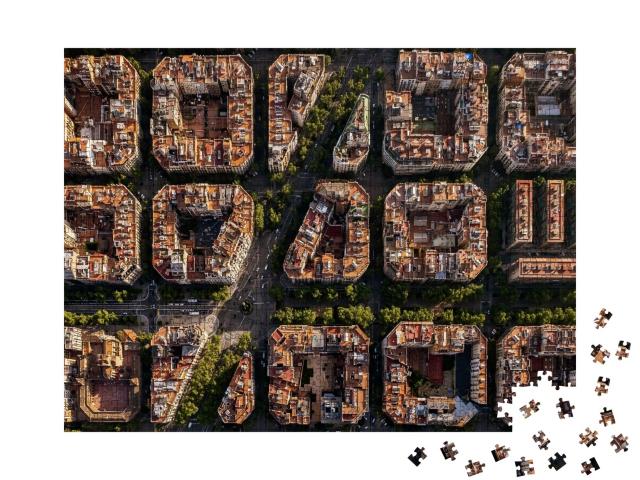 Puzzle de 1000 pièces « Construction typique de Barcelone, Espagne »