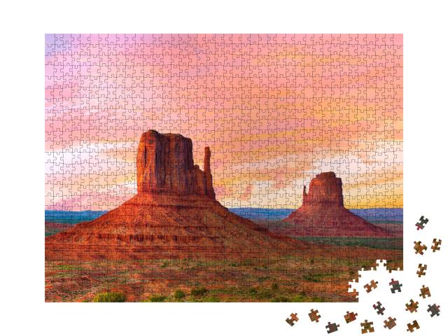 Puzzle de 1000 pièces « Beau coucher de soleil, Monument Valley, Utah, États-Unis »