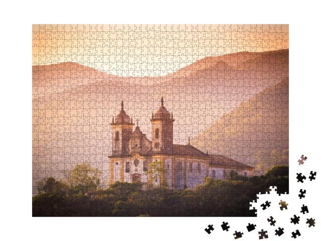 Puzzle de 1000 pièces « Église d'Ouro Preto, Minas Gerais, Brésil »