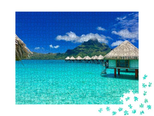 Puzzle de 1000 pièces « Resort de luxe à Bora Bora, Tahiti, Polynésie française »