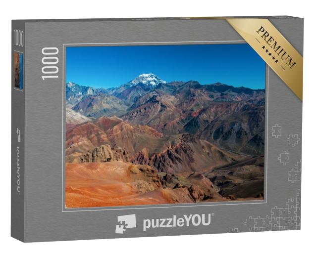 Puzzle de 1000 pièces « Aconcagua vu depuis le sommet des montagnes voisines, Mendoza, Argentine »