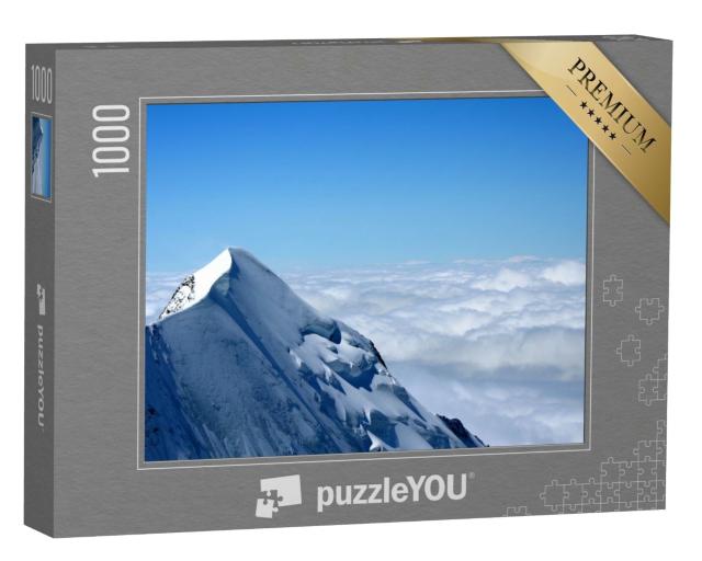 Puzzle de 1000 pièces « Crête de montagne sur la voie d'escalade du Mont-Blanc dans les Alpes françaises, France. »