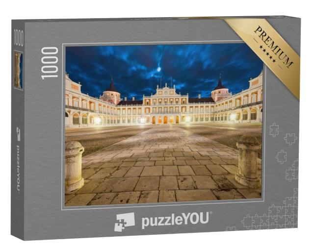Puzzle de 1000 pièces « Palais royal d'Aranjuez de nuit, Espagne »