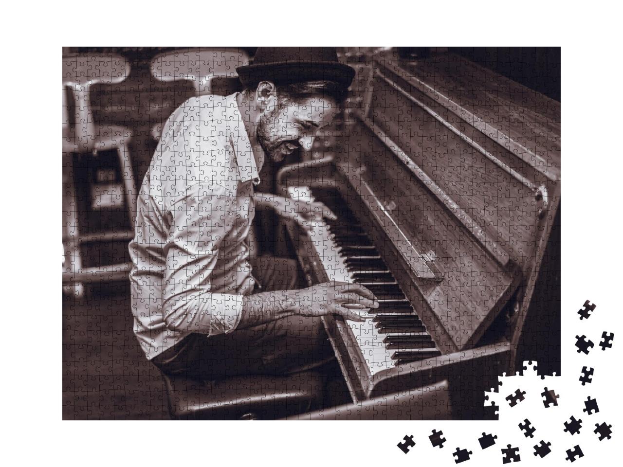 Puzzle de 1000 pièces « Piano Man : jeune artiste au piano »