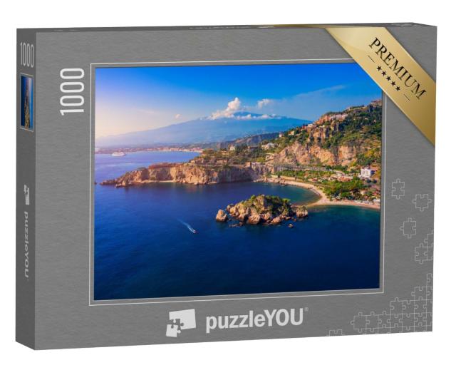 Puzzle de 1000 pièces « L'Etna au-dessus de Taormine, Sicile »