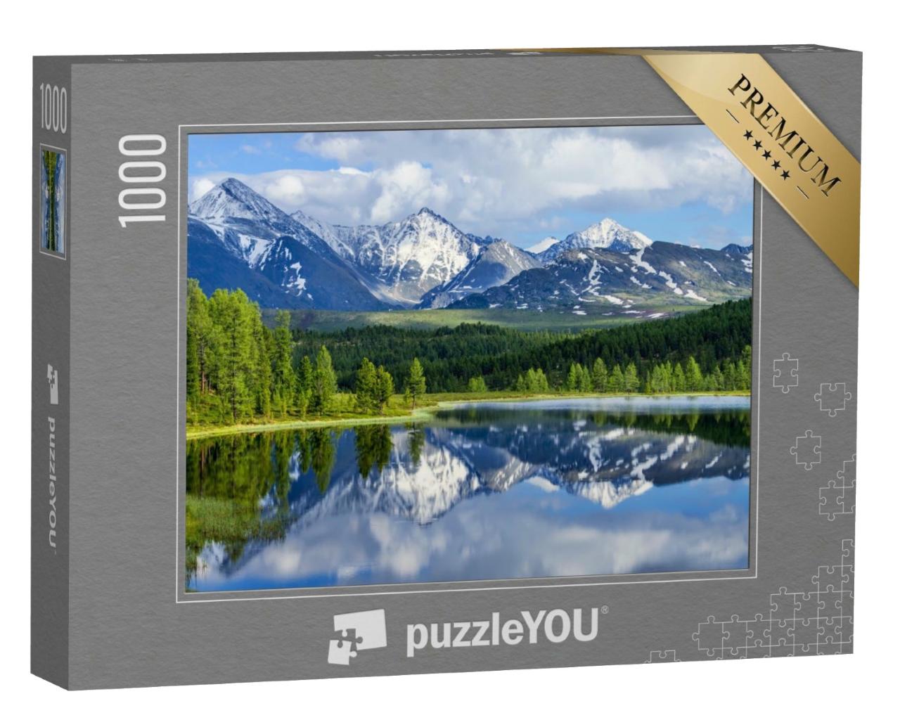 Puzzle de 1000 pièces « Lac de montagne sauvage dans les montagnes de l'Altaï »