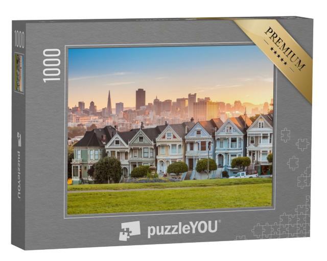 Puzzle de 1000 pièces « Les Painted Ladies de San Francisco, maisons victoriennes en Californie, États-Unis »