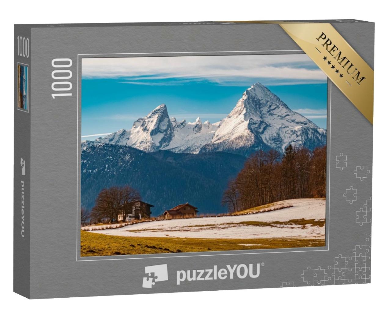 Puzzle de 1000 pièces « Paysage hivernal au Watzmann, Allemagne »