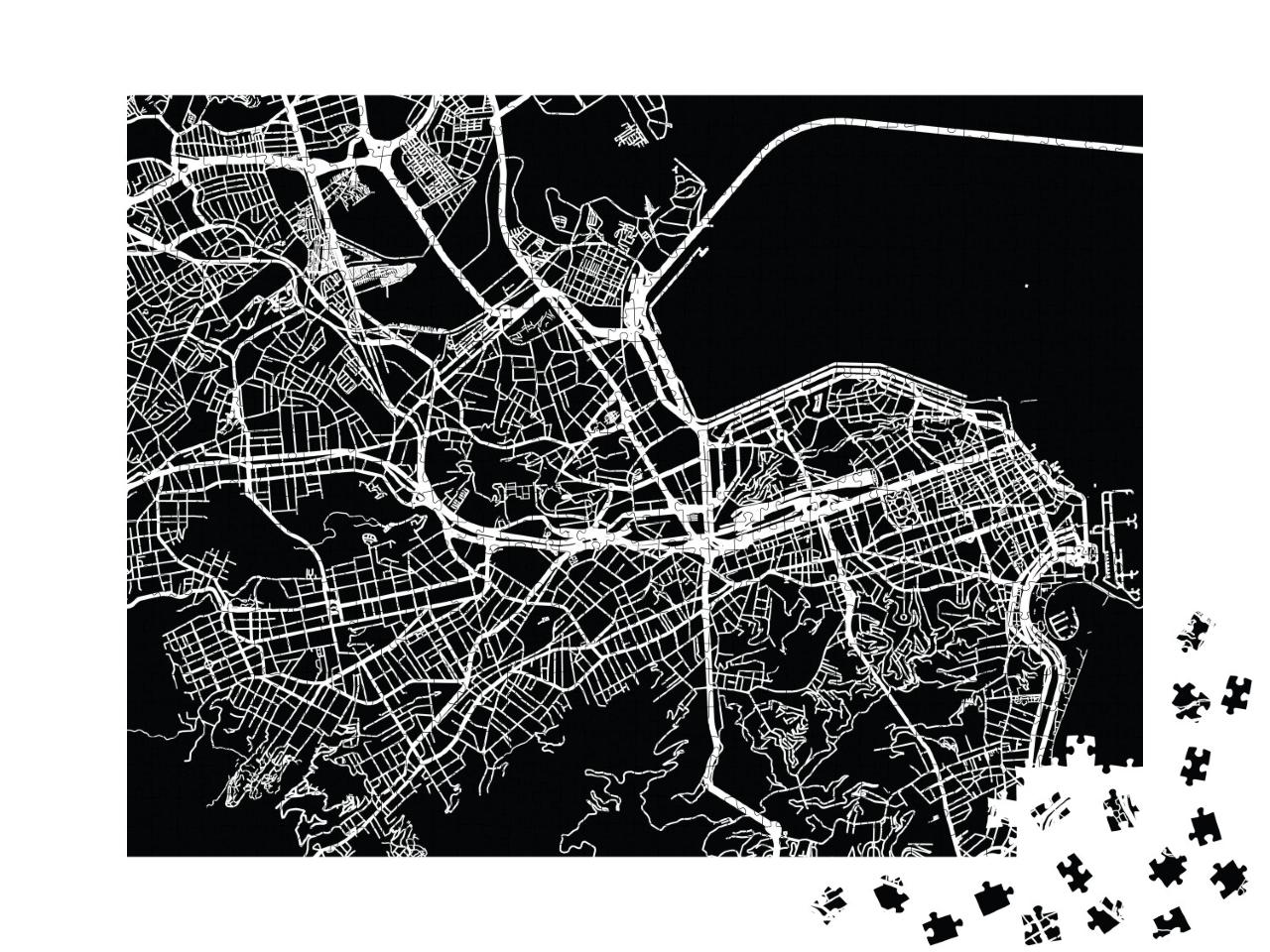 Puzzle de 1000 pièces « Plan de la ville de Rio de Janeiro, Brésil »