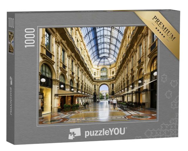Puzzle de 1000 pièces « Dôme en verre de la Galleria Vittorio Emanuele à Milan, Italie »