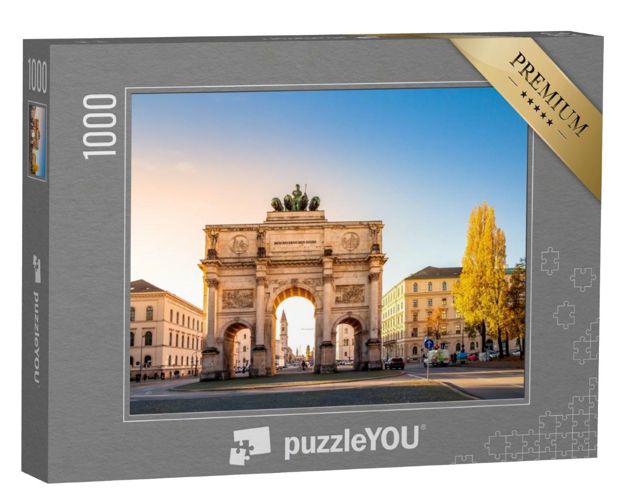 Puzzle de 1000 pièces « La porte de la victoire : un symbole de Munich, Bavière »