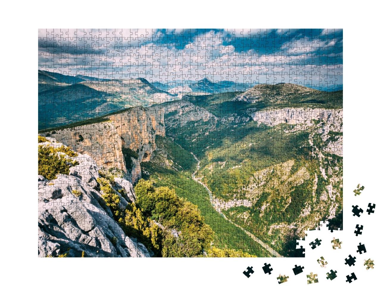 Puzzle de 1000 pièces « Paysage des Gorges du Verdon dans le sud-est de la France »