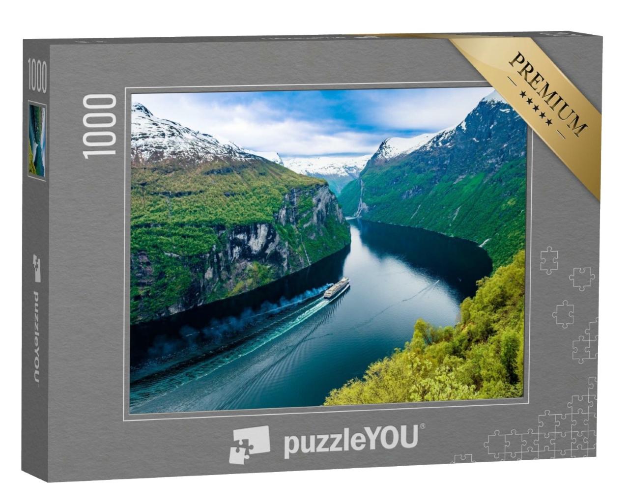 Puzzle de 1000 pièces « La belle nature norvégienne : le Geirangerfjord »