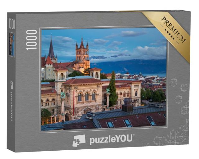 Puzzle de 1000 pièces « Magnifique paysage urbain de Lausanne, Suisse »
