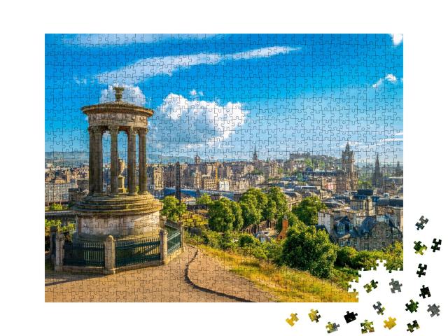 Puzzle de 1000 pièces « Vue magnifique sur Édimbourg, capitale de l'Écosse »
