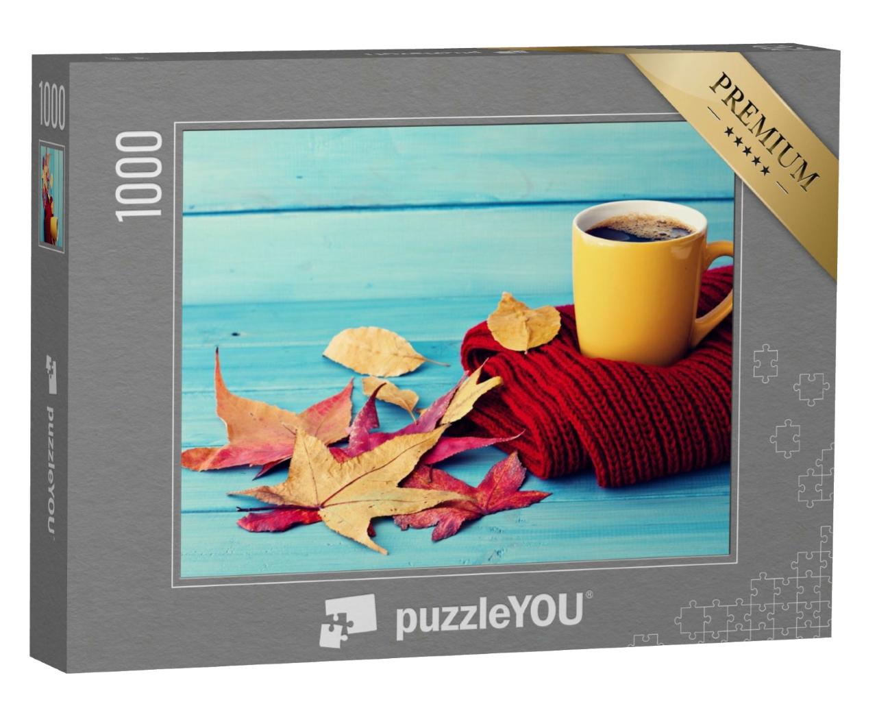 Puzzle de 1000 pièces « Une tasse de café d'automne »