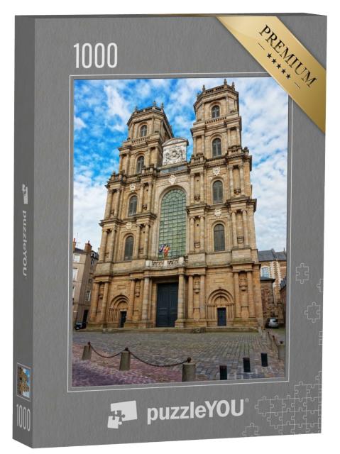 Puzzle de 1000 pièces « Cathédrale Saint-Pierre dans le centre-ville de Rennes, région Bretagne, France. »