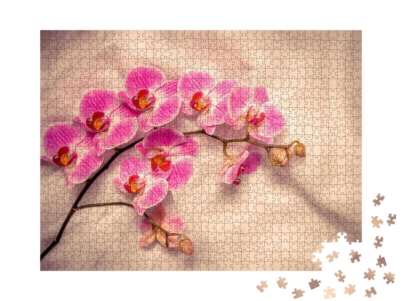 Puzzle de 1000 pièces « La branche de l'orchidée violette »