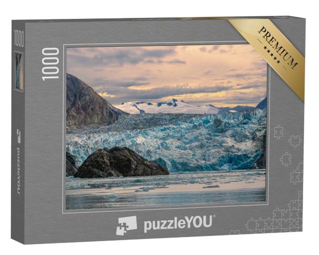 Puzzle de 1000 pièces « Coucher de soleil sur le glacier Sawyer, Alaska »