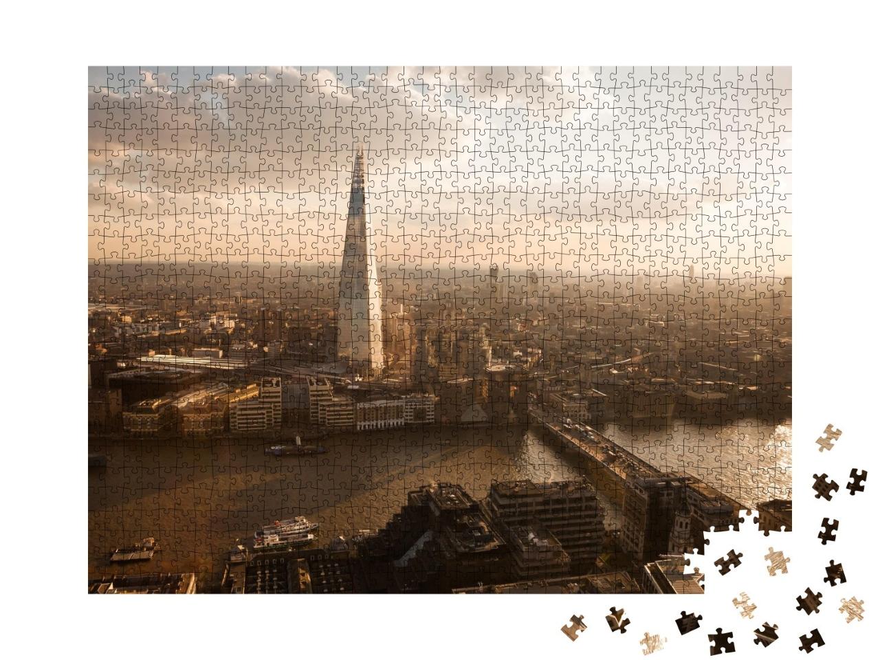 Puzzle de 1000 pièces « L'horizon de Londres The Shard au coucher du soleil »
