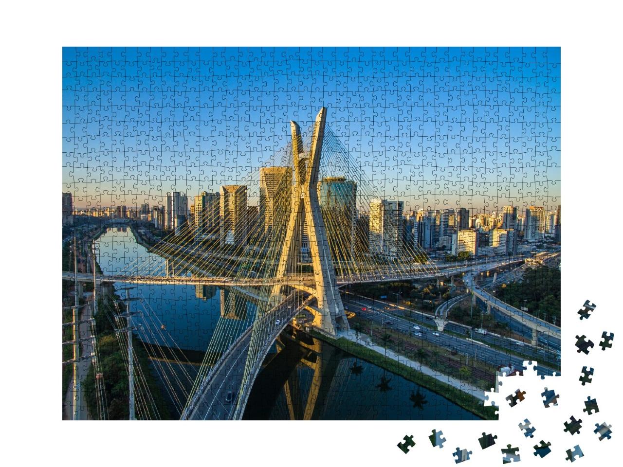 Puzzle de 1000 pièces « Pont suspendu de São Paulo, Brésil »