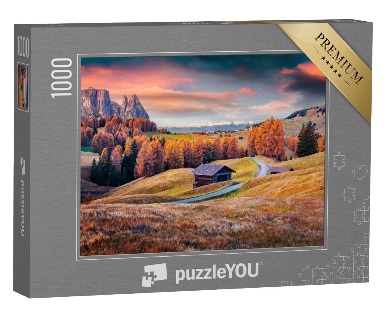 Puzzle de 1000 pièces « Plateau de montagne de l'Alpe de Siusi, Italie »