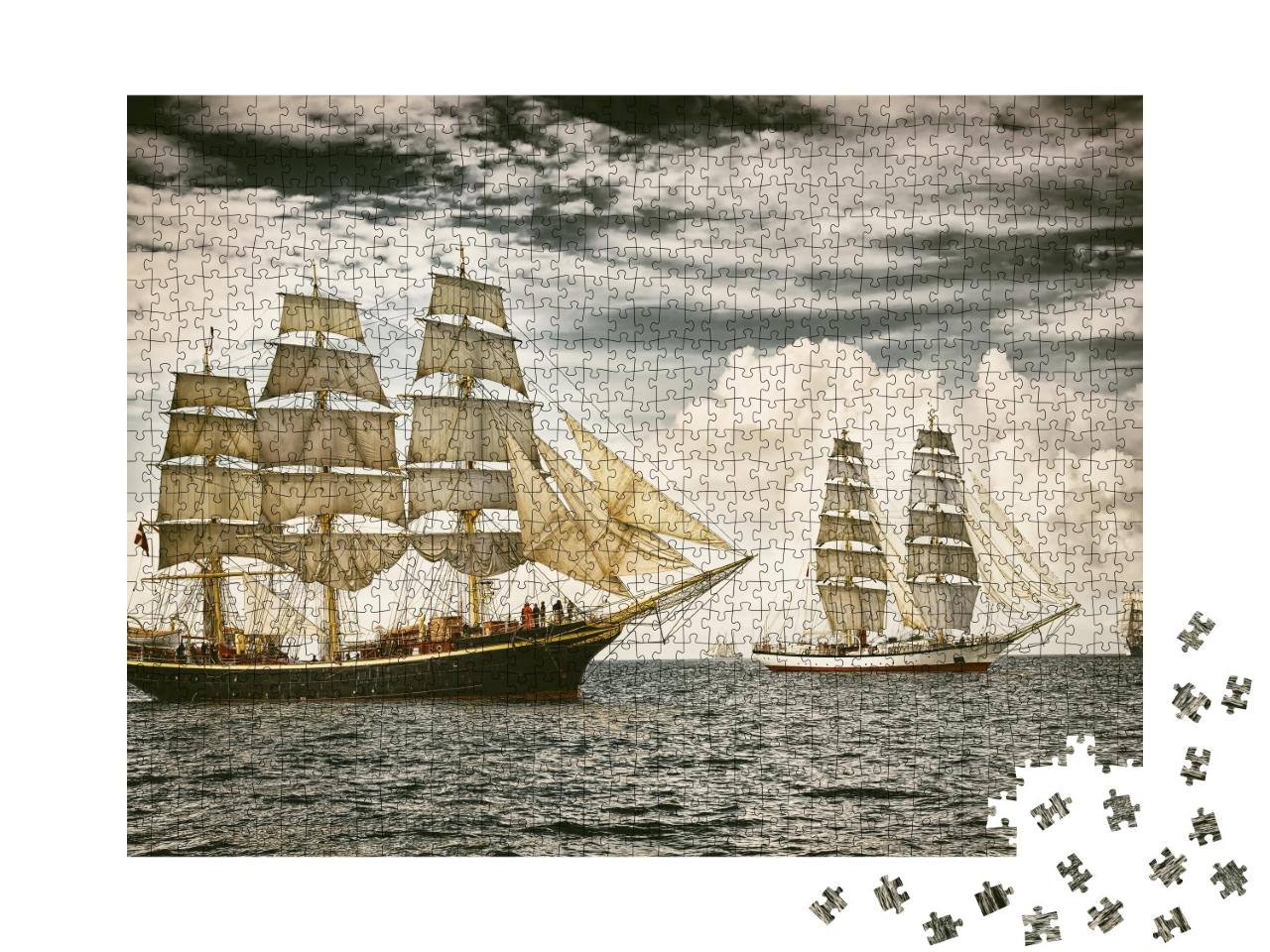 Puzzle de 1000 pièces « Voiliers en pleine mer »