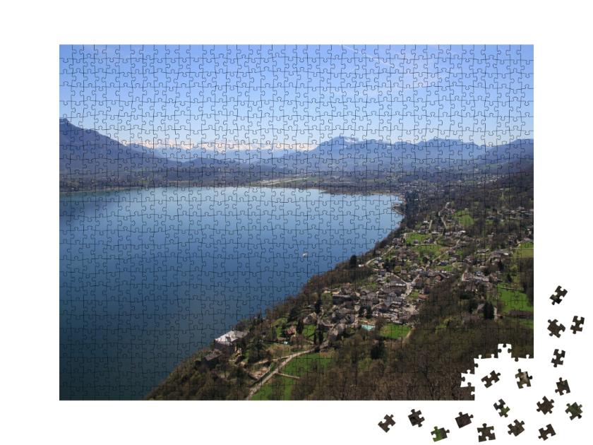 Puzzle de 1000 pièces « Le lac du Bourget est le plus grand lac naturel de France »