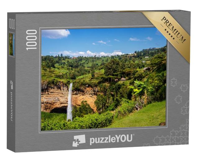 Puzzle de 1000 pièces « La troisième cascade des célèbres chutes de Sipi en Ouganda »