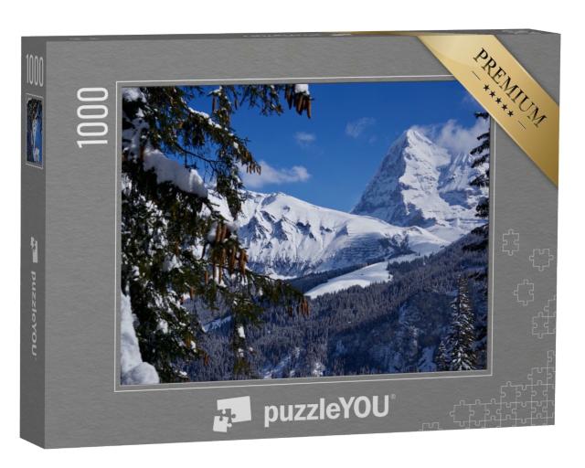 Puzzle de 1000 pièces « Panorama des Alpes bernoises avec le sommet de l'Eiger, Suisse »