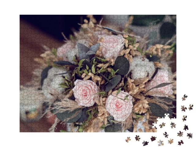 Puzzle de 1000 pièces « Roses avec fleurs séchées »