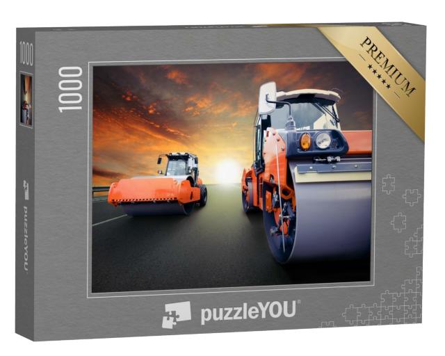 Puzzle de 1000 pièces « Rouleaux compresseurs pour asphalte »