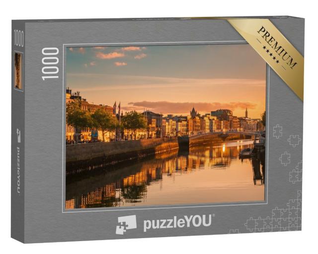 Puzzle de 1000 pièces « Vue sur Dublin au lever du soleil, Irlande »
