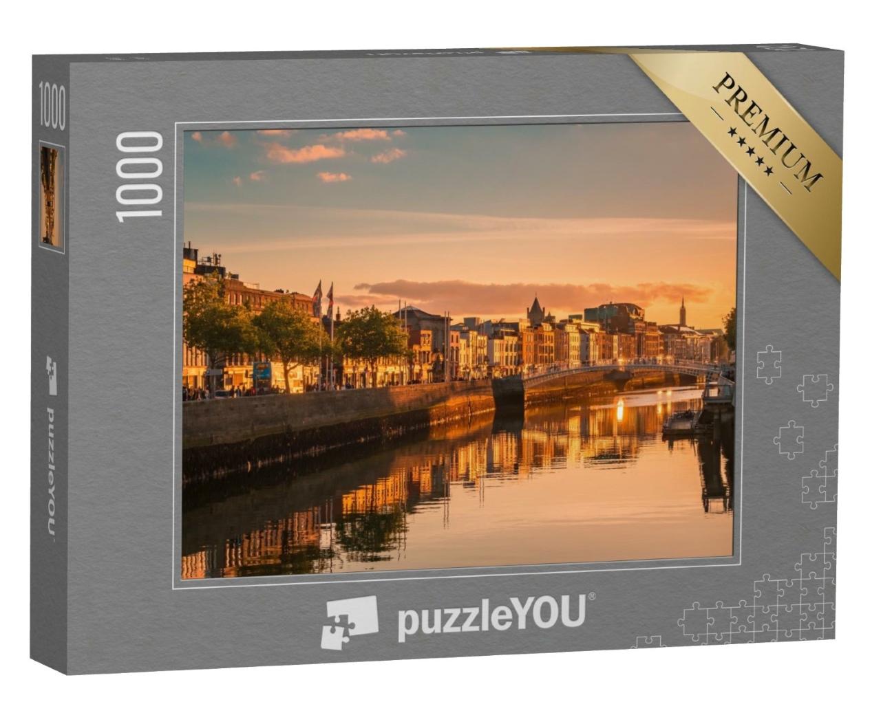 Puzzle de 1000 pièces « Vue sur Dublin au lever du soleil, Irlande »