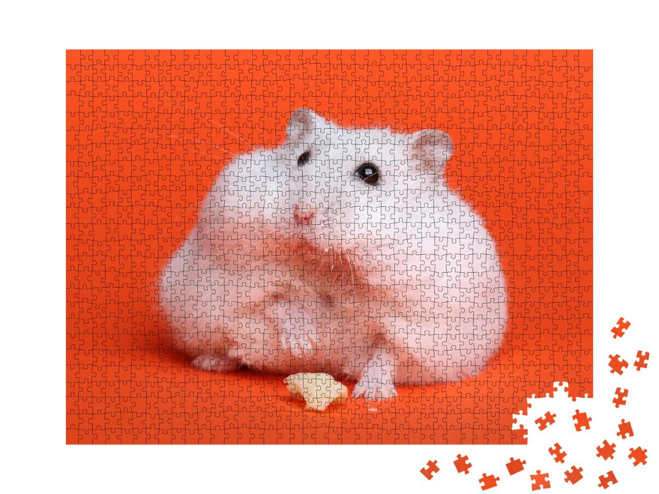 Puzzle de 1000 pièces « Hamster blanc duveteux »