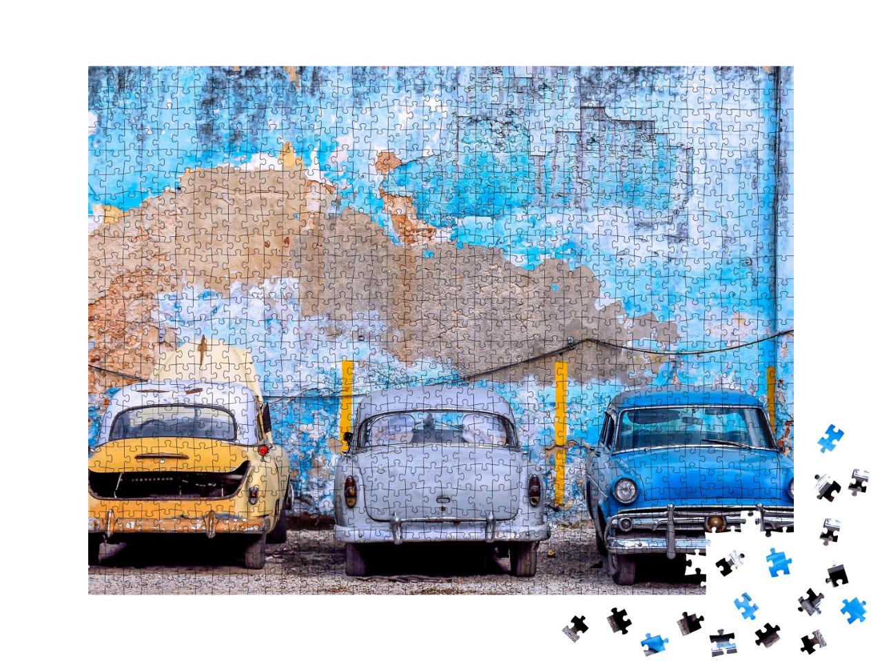 Puzzle de 1000 pièces « Vieilles voitures à Cuba »