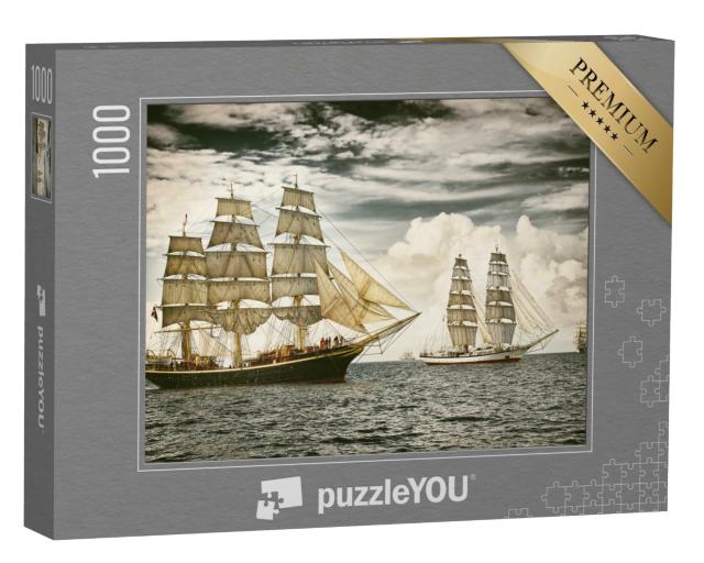 Puzzle de 1000 pièces « Voiliers en pleine mer »