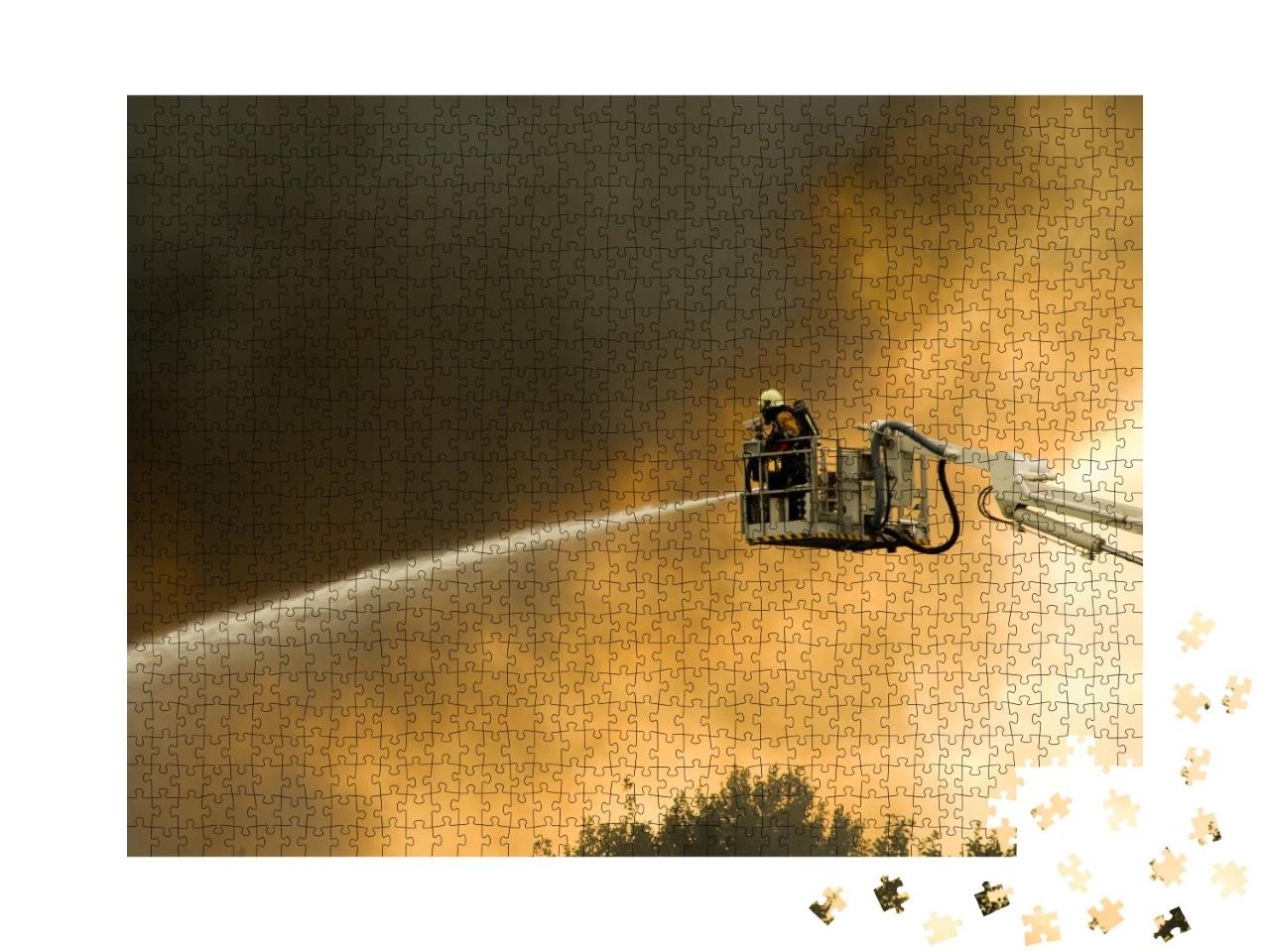 Puzzle de 1000 pièces « Les pompiers en action »