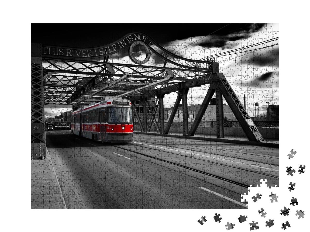 Puzzle de 1000 pièces « Le tramway TTC sur la rue Queen Est, Toronto, Ontario, Canada »