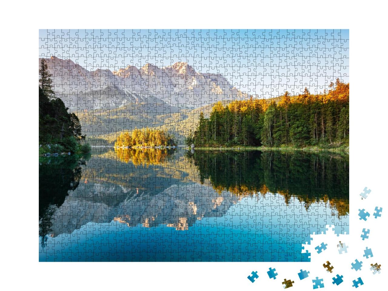 Puzzle de 1000 pièces « Un environnement pittoresque à proximité du célèbre lac Eibsee »