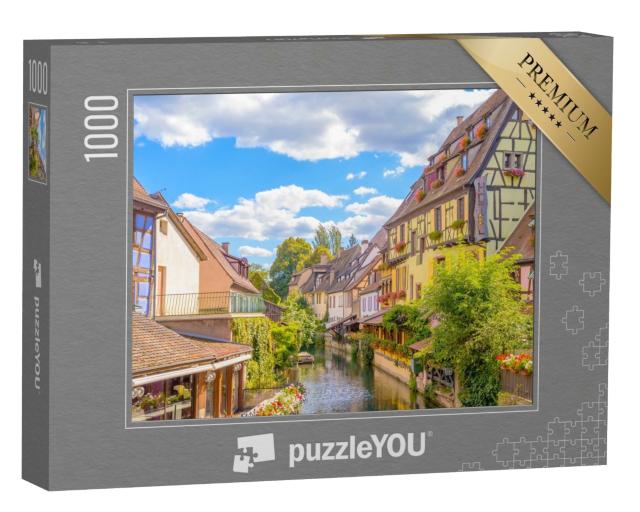 Puzzle de 1000 pièces « La pittoresque ville de Colmar en Alsace avec son architecture historique et son canal »
