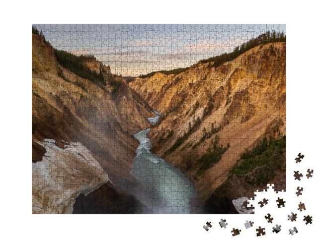 Puzzle de 1000 pièces « Grand Canyon du parc national de Yellowstone, États-Unis »