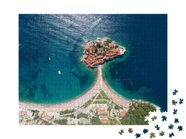 Puzzle de 1000 pièces « Île de Sveti Stefan à Budva, Monténégro »
