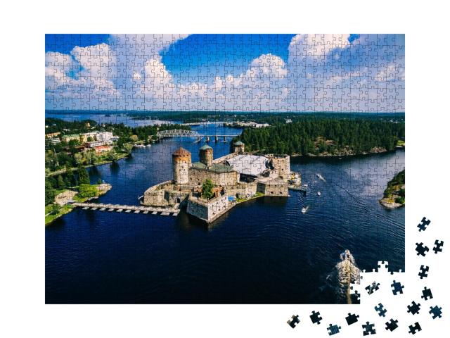 Puzzle de 1000 pièces « Château médiéval d'Olavinlinna à Savonlinna, Finlande »