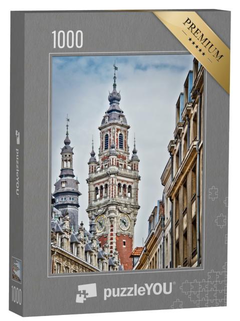 Puzzle de 1000 pièces « Le clocher de la Chambre de commerce - Lille, Nord de la France »