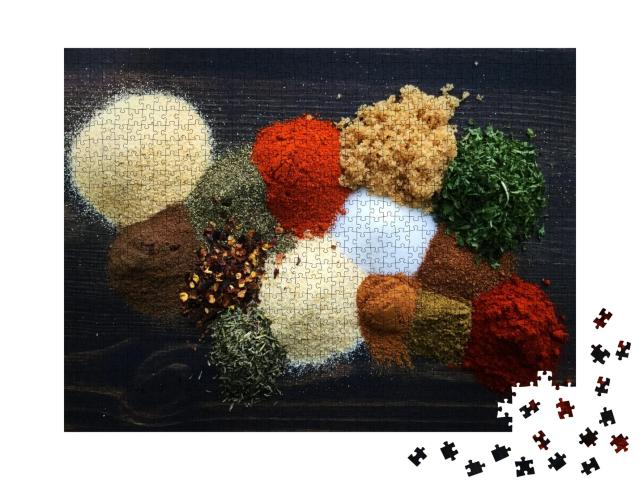 Puzzle de 1000 pièces « Épices pour la fabrication du Jamaican Jerk Seasoning »