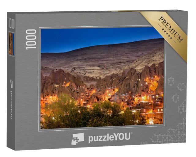 Puzzle de 1000 pièces « Village de Kandovan au crépuscule, est de l'Azarbaijan, Iran »